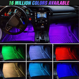 Nilight 48Leds RGB USB Interior Light Strip APP Remote Control 4PCS, view 3