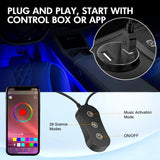 Nilight 48Leds RGB USB Interior Light Strip APP Remote Control 4PCS, view 4