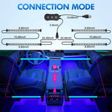 Nilight 48Leds RGB USB Interior Light Strip APP Remote Control 4PCS, view 5