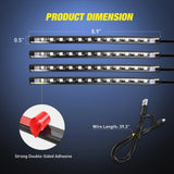 Nilight 48Leds RGB USB Interior Light Strip Remote Control 4PCS, view 2