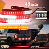 Nilight 49 Inch Emergency Strobe Light Strips with Controller, 288LED Flashing Warning Hazard Safety Rear Window Tailgate Lights for Truck Trailer Construction Plow Pickup Tow SUV Vehicles, Red White, view 3
