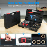 Nilight 49PCS Thread Chaser Set SAE Metric Universal UNC UNF Sizes | Master Thread Repair Kit with Case 22 Taps 24 Dies 3 Thread Files Automotive Tool for Mechanics Auto Shops Home Garage Repair, view 5