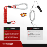 Nilight 4FT Breakaway Trailer Cable Stainless Steel Spring Towing Coiled Wire, view 4