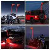 Nilight 4FT LED Whip Light with Aluminum Base Red Color, view 4