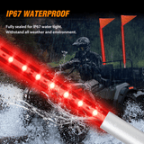 Nilight 4FT LED Whip Light with Aluminum Base Red Color, view 5