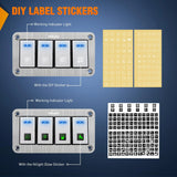 Nilight 4Gang Aluminum 3Pin ON/Off Blue Led Rocker Switch Panel, view 4