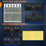 Nilight 4Gang Aluminum 5Pin ON/Off Blue Rocker Switch Panel w/ QC 3.0 Dual USB Charger Voltmeter, view 4