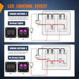 Nilight 4Gang Aluminum 5Pin ON/Off Rocker Switch Panel Purple, view 3