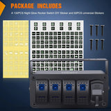 Nilight 4Gang Blue Rocker Switch Box w/ PD Type C | QC 3.0 USB Charger Voltmeter, view 5