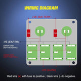 Nilight 4Gang ON/Off Blue Rocker Switch Panel w/ USB Charger Power Socket Fuse, view 3