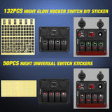 Nilight 4Gang ON/Off Red Rocker Switch Panel w/ Dual USB Cigarette Lighter Socket Voltmeter, view 6