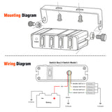 Nilight 4Gang SPST Rocker Switch Box, view 4