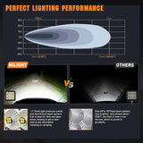 Nilight 4 Inch 120W 13500LM Square Flood Built-in EMC LED Pods (Pair) | 14AWG DT Wire, view 4