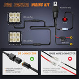 Nilight 4 Inch 120W 13500LM Square Flood Built-in EMC LED Pods (Pair) | 14AWG DT Wire, view 6
