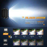 Nilight 4 Inch 18W 1260LM Double Row Flood LED Pods (2 Pairs) | 16AWG Wire 3Pin Switch, view 6
