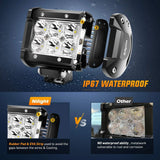 Nilight 4 Inch 18W 1260LM Double Row Spot LED Pods (2 Pairs), view 4