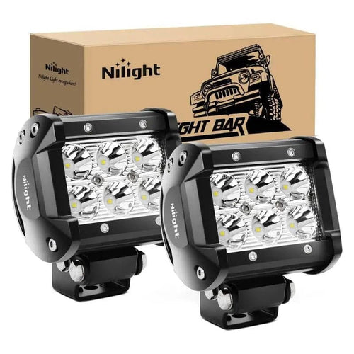 Nilight 4 Inch 18W 1260LM Spot LED Pods (Pair)