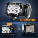 Nilight 4 Inch 18W 1260LM Spot LED Pods (Pair), view 5