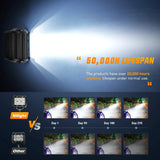Nilight 4 Inch 18W Flood Double Row LED Pods (Pair) | 12FT Wire 3Pin Switch, view 5