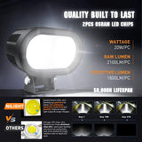 Nilight 4 Inch 20W 2100LM Spot Built-in EMC LED Work Lights (Pair) | 16AWG DT Wire, view 3