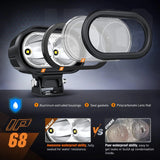 Nilight 4 Inch 20W 2100LM Spot Built-in EMC LED Work Lights (Pair) | 16AWG DT Wire, view 5