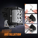 Nilight 4 Inch 26W 2830LM Side Shooter DRL Spot Flood LED Pods (Pair) | 16AWG DT Wire, view 3