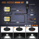 Nilight 4 Inch 26W 2830LM Side Shooter DRL Spot Flood LED Pods (Pair) | 16AWG DT Wire, view 5