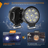 Nilight 4.5 Inch 27W 3000LM Round Spot LED Work Lights (2 Pairs), view 5