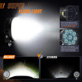 Nilight 4 Inch 27W 3370LM Round Flood Built-in EMC LED Work Lights (Pair), view 5