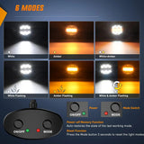 Nilight 4.5 Inch 27W Amber White Round Spot Flood LED Work Lights (Pair) | 16AWG DT Wire, view 3