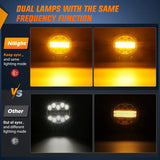 Nilight 4.5 Inch 27W Amber White Round Spot Flood LED Work Lights (Pair) | 16AWG DT Wire, view 4