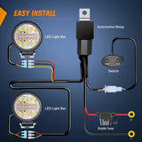 Nilight 4.5 Inch 27W Amber White Round Spot Flood LED Work Lights (Pair) | 16AWG DT Wire, view 6