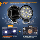 Nilight 4.5 Inch 27W Round Flood LED Work Lights (Pair), view 5