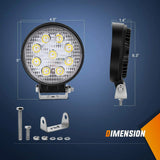 Nilight 4.5 Inch 27W Round Spot LED Work Lights (10 pack), view 2
