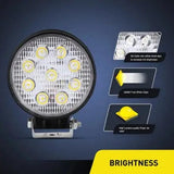 Nilight 4.5 Inch 27W Round Spot LED Work Lights (Pair), view 2