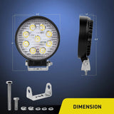 Nilight 4.5 Inch 27W Round Spot LED Work Lights (Pair), view 5