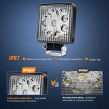 Nilight 4.2 Inch 27W Spot Square Led Work Lights (Pair), view 4