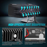 Nilight 4.5 Inch 2LED 30W Square Flood Built-in EMC LED Pod Lights (Pair), view 6