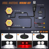 Nilight 4 Inch 30W 2600LM Hexagon DRL Spot LED Pods (Pair) | 16AWG DT Wire, view 6