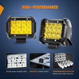 Nilight 4 Inch 36W 3600LM Amber Triple Row Spot Led Pods (Pair), view 4