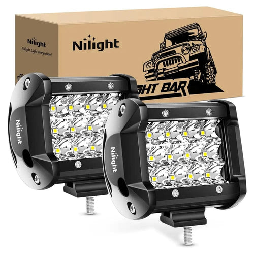 Nilight 4 Inch 36W 3600LM Triple Row Spot Led Pods (Pair)