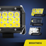 Nilight 4 Inch 36W 3600LM Triple Row Spot Led Pods (Pair), view 2