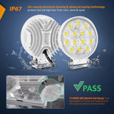 Nilight 4.5 Inch 42W 4200LM Round Flood White Case Led Work Lights (Pair), view 3