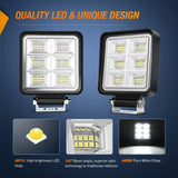 Nilight 4 Inch 48LED Square Flood LED Pod Lights (Pair), view 4
