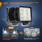 Nilight 4 Inch 48LED Square Flood LED Pod Lights (Pair), view 5