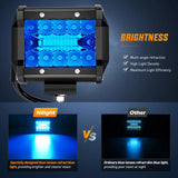 Nilight 4 Inch 60W 366LM Triple Row Spot Blue Led Pods (Pair), view 3