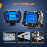 Nilight 4 Inch 60W 366LM Triple Row Spot Blue Led Pods (Pair), view 5
