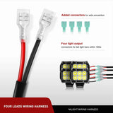 Nilight 4 Inch 60W 6000LM Triple Row Spot Flood LED Pods (2 Pairs) | 16AWG Wire 3Pin Switch, view 6