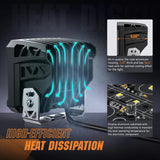 Nilight 4 Inch 60W 6487LM Square DRL Spot LED Pods (Pair) | 16AWG DT Wire, view 6