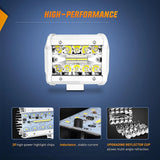 Nilight 4 Inch 60W Spot Flood Combo White Case Led Work Lights (Pair), view 3